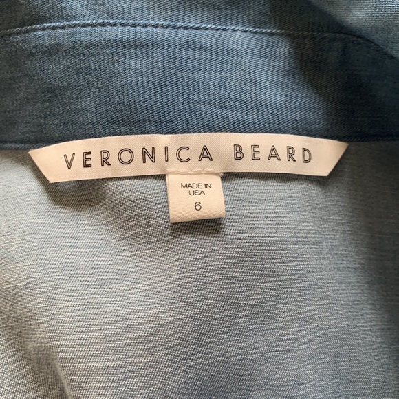 📌 NWOT Veronica Beard Runched Tie Front Dress - Picture 2 of 3